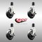 Service Caster 5 Inch 316SS Soft Rubber Swivel 1-7/8 Inch Expanding Stem Caster Set Brake SCC SCC-SS316EX20S514-SRS-TLB-178-4 - alternate 3